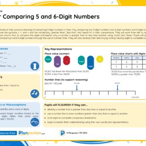 5M012 Master Comparing 5 and 6-Digits Numbers FREE
