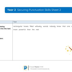 YR2 Securing Punctuation Skills Sheet 002
