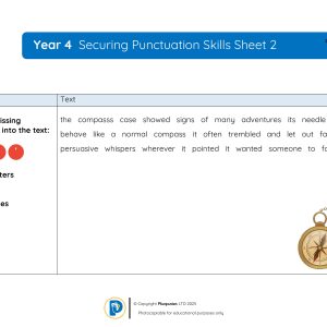 YR4 Securing Punctuation Skills Sheet 002