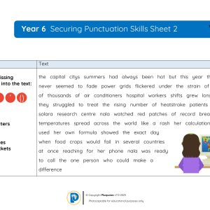 YR6 Securing Punctuation Skills Sheet 002