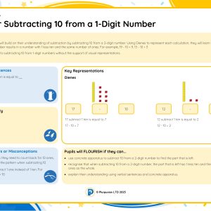 1M111 Master Subtracting 10 from a 2-Digit Number